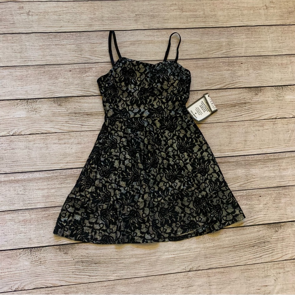Macy’s Speechless Black Sparkle Junior’s 3 Dress